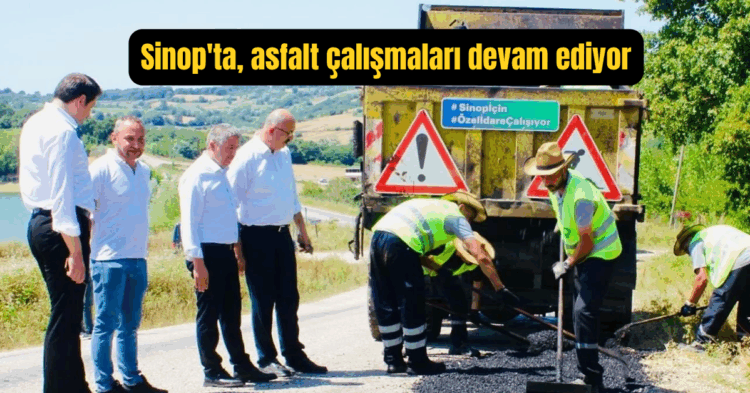 sinopta asfalt calismalari devam ediyor habermeydan