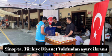 Sinop’ta, Türkiye Diyanet Vakfından vatandaşlara aşure ikramı!