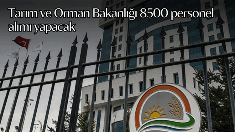 Tarım ve Orman Bakanlığı 8500 personel alımı yapacak.