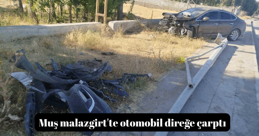 mus malazgirtte direge carpan otomobilin surucusu yaralandi habermeydan