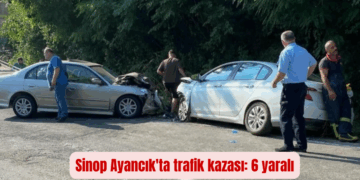 Sinop Ayancık’ta, trafik kazası: 6 yaralı