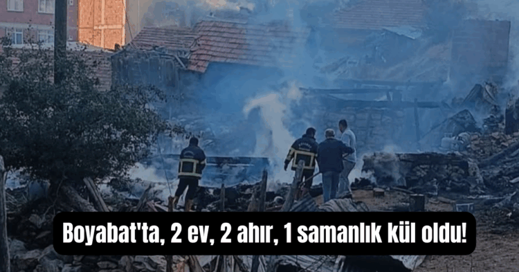 sinop boyabatta 2 ev 2 ahir 1 samanlik kul oldu habermeydan