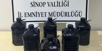 Sinop Gerze’de, 30 litre etil alkol ele geçirildi!