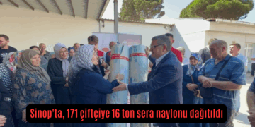 Sinop’ta, 171 çiftçiye 16 ton sera naylonu dağıtıldı!