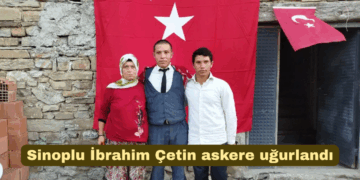 Sosyal medyada gündem olan Sinoplu İbrahim Çetin askere uğurlandı!