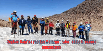 Süphan Dağı’na yapılan Malazgirt zaferi anma tırmanışı tamamlandı!