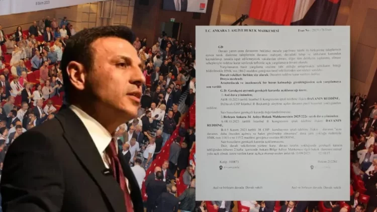 CHP İstanbul İl Kongresi iptaliyle ilgili dava reddedildi.