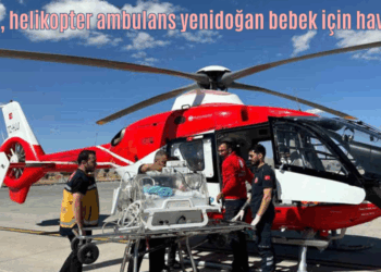 Muş’ta, helikopter ambulans yenidoğan bebek için havalandı!