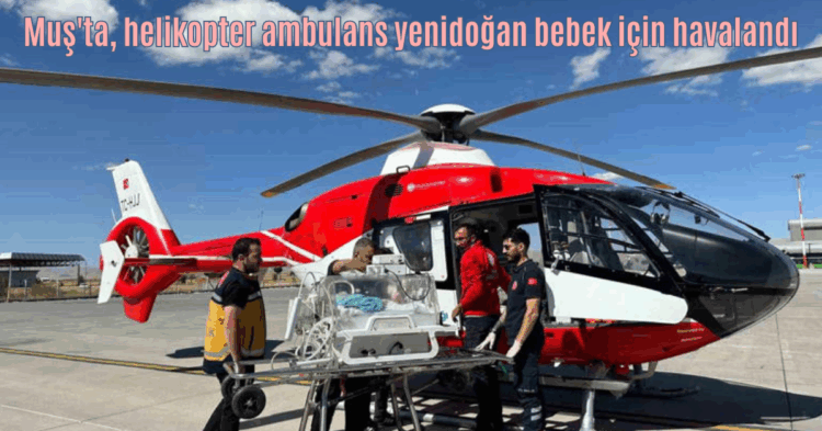 musta helkopter ambulans yenidogan bebek icin havalandi habermeydan