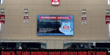 Sinop’ta, 112 çağrı merkezine yapılan çağrıların yüzde 67’si asılsız!