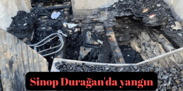 Sinop’ta çıkan yangında tek katlı ev kullanılamaz hale geldi!