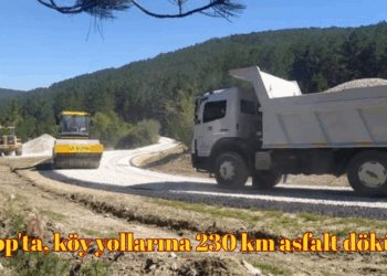 Sinop’ta, köy yollarına 230 km asfalt döküldü!