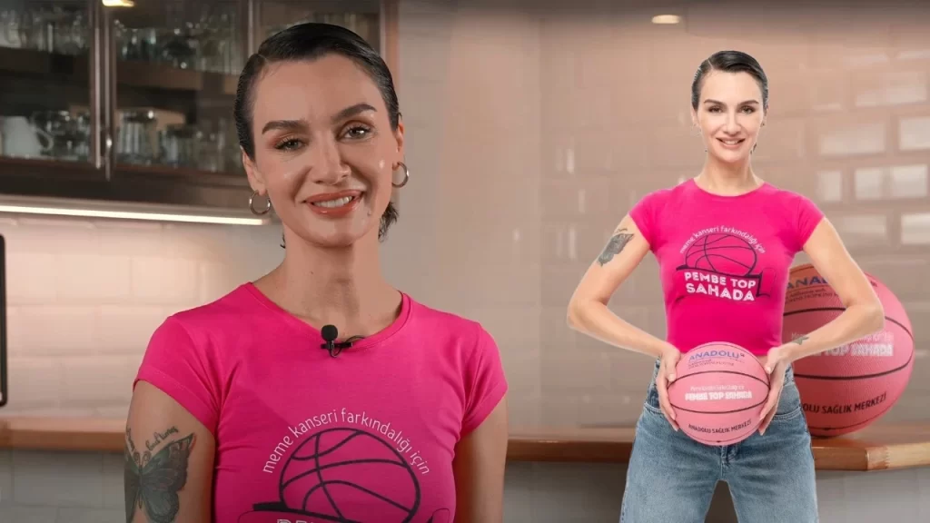 Birce Akalay pembe topla sahada habermeydan