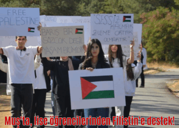 Muş’ta, lise öğrencilerinden Filistin’e destek!