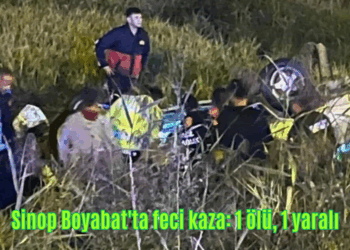 Sinop Boyabat’ta feci kaza: 1 ölü, 1 yaralı