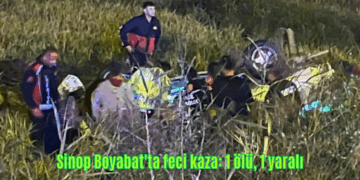 Sinop Boyabat’ta feci kaza: 1 ölü, 1 yaralı