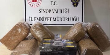 Sinop Erfelek’te, kaçak tütün ve makaron operasyonu!