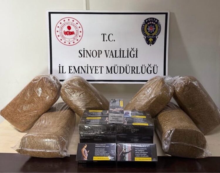 sinop erfelekte kacak tutun ve makaron operasyonu habermeydan