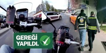 Trafikte Akrobatik Hareketler Yapan Motosiklet Sürücüsü Yakalandı