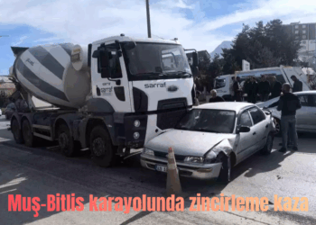 Muş-Bitlis karayolunda zincirleme kaza: 1 yaralı