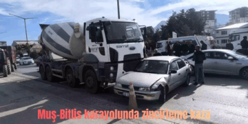 Muş-Bitlis karayolunda zincirleme kaza: 1 yaralı