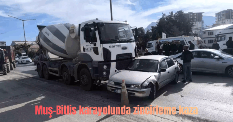 mus bitlis karayolunda zincirleme kaza 1 yarali habermeydan