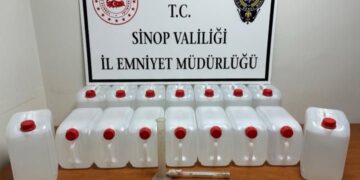 Sinop’ta, 60 litre sahte etil alkol ele geçirildi!