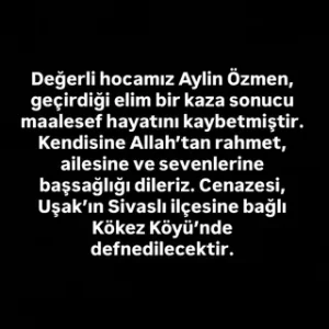 Aylin ozmen hayatini kaybetti1 habermeydan