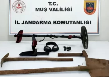 Muş Bulanık’ta, kaçak kazı yapan 3 kişi yakalandı!