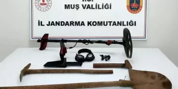 Muş Bulanık’ta, kaçak kazı yapan 3 kişi yakalandı!