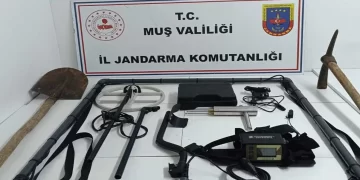 Muş’ta, kaçak kazı yapan 4 kişi yakalandı!