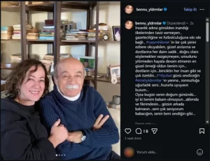 Bennu Yıldırımlar'ın babası vefat etti Bennu Yildirimlarin babasi vefat etti1 habermeydan