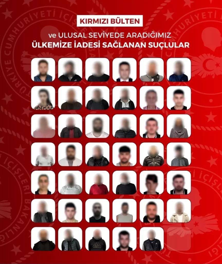 Kirmizi bulten ve ulusal seviyede aranan 41 suclu Turkiyeye iade edildi habermeydan e1772180868541