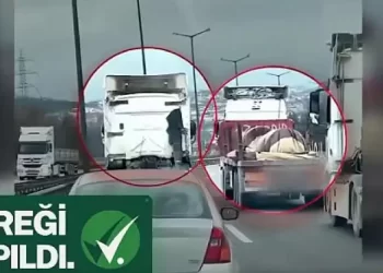 Sol Şeridi İşgal Eden Tır Sürücüsüne İdari Para Cezası!