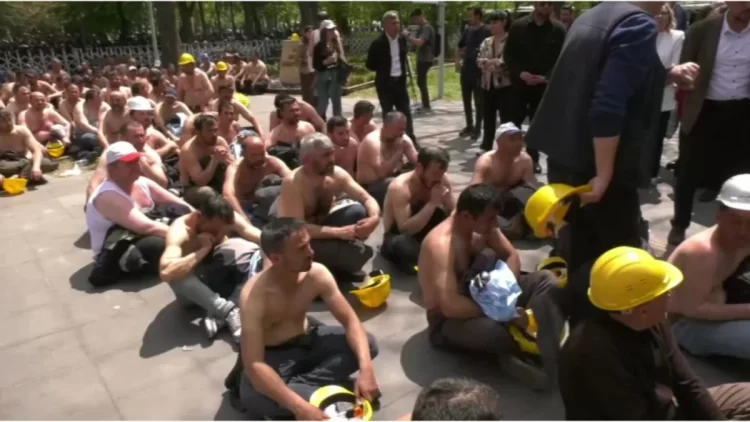 Ankarada eylem yapan madenciler habermeydan