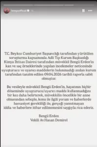 Bengu uyusturucu test sonucu cikti1 habermeydan