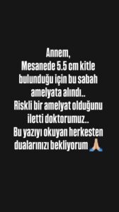 Reyhan Karaca annesi icin dua istedi1 habermeydan