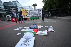 Belçika’nın İsrail’in katılımına rağmen Eurovision'dan çekilmemesi protesto oldu Belcika srail katilimina ragmen Eurovisiondan cekilmemesi protesto oldu1 habermeydan