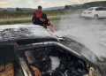 Sinop'ta, seyir halindeki otomobil küle döndü! Sinop’ta, seyir halindeki otomobil küle döndü!