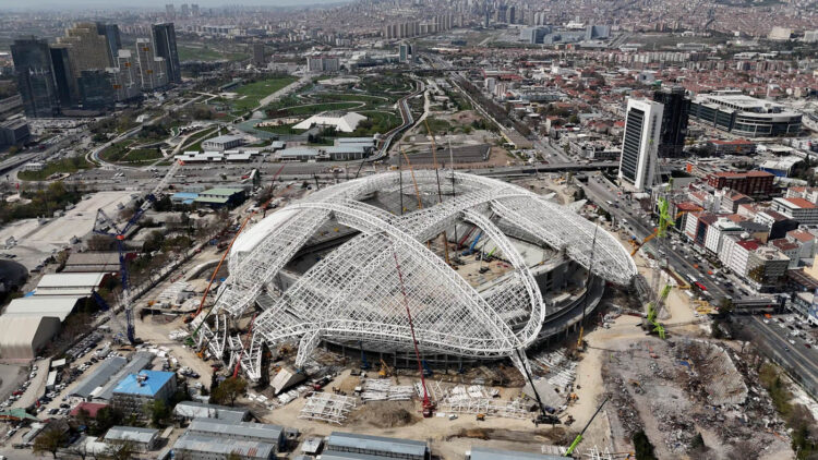 Ankara'nın yeni stadyum kompleksinde çalışmalar aralıksız sürüyor Ankaranin yeni stadyum kompleksi habermeydan