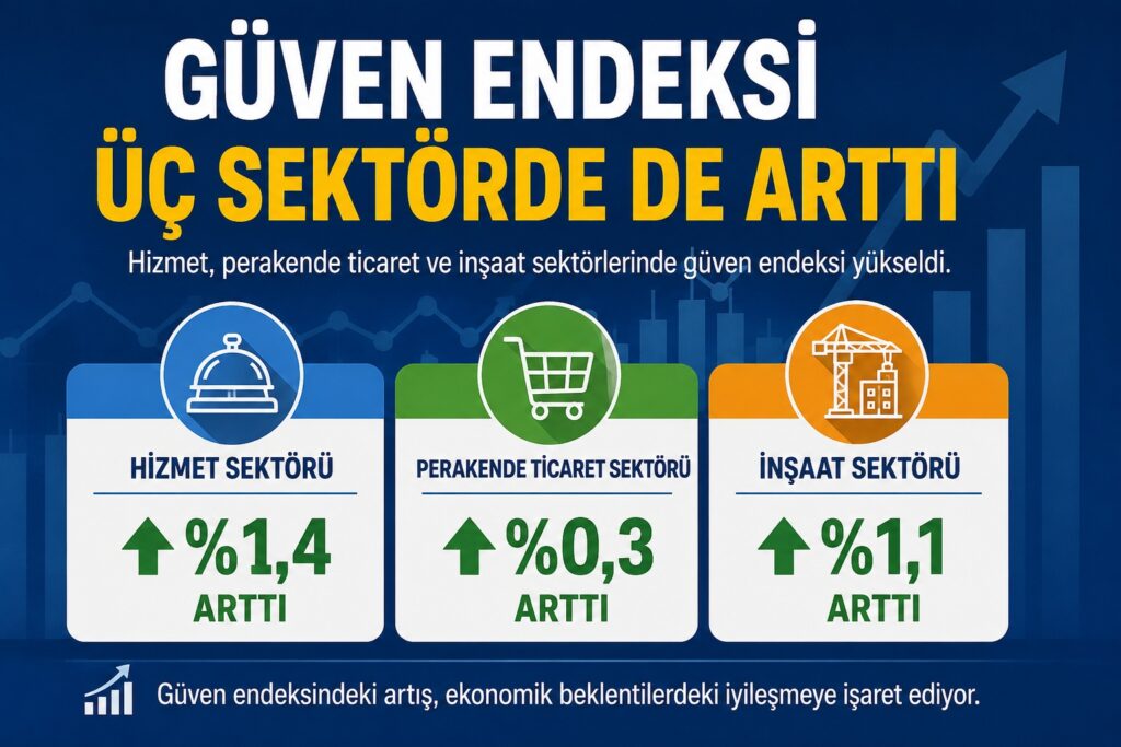 Güven Endeksi Hizmet, Perakende ve İnşaat Sektörlerinde Artış Gösterdi JPEG formatina donustur habermeydan