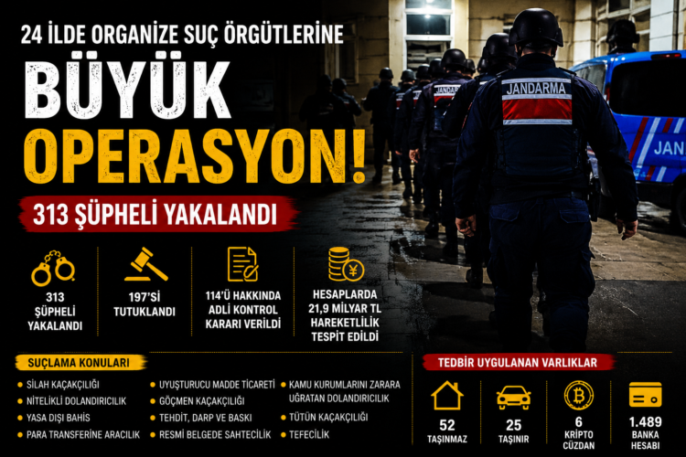 Suç Örgütlerine Darbe: 24 İlde Düzenlenen Operasyonlarda 313 Kişi Yakalandı Suc Orgutleri1 habermeydan