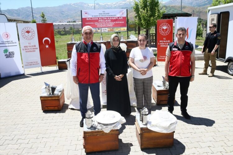 muslu kadin aricilara 85 hibeli aricilik ekipmani ve karavan destegi habermeydan