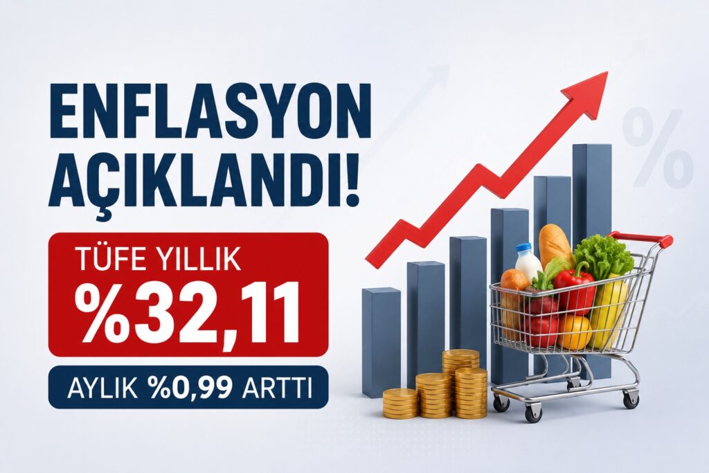 Enflasyon Rakamları Belli Oldu: TÜFE Yıllık Yüzde 32,11'e Ulaştı Enflasyon Rakamlari habermeydan
