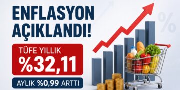 Enflasyon Rakamları Belli Oldu: TÜFE Yıllık Yüzde 32,11'e Ulaştı Enflasyon Rakamları Belli Oldu: TÜFE Yıllık Yüzde 32,11’e Ulaştı