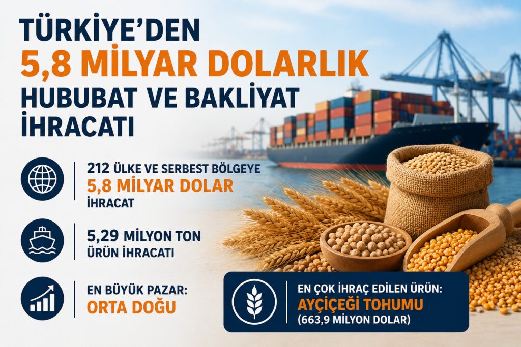 Türkiye'den 6 Ayda 5,8 Milyar Dolarlık Hububat ve Bakliyat İhracatı Hububat ve Bakliyat Ihracati habermeydan