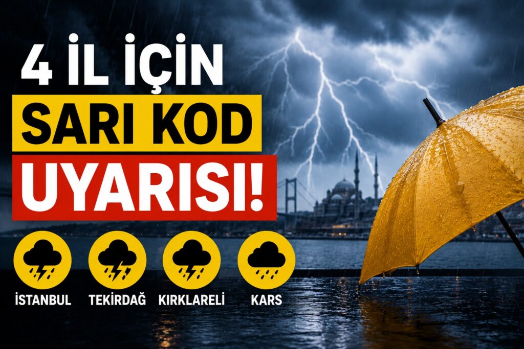 Meteoroloji alarm verdi: İstanbul dahil 4 ilde kuvvetli yağış bekleniyor Meteoroloji19 habermeydan
