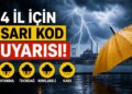 Meteoroloji alarm verdi: İstanbul dahil 4 ilde kuvvetli yağış bekleniyor Meteoroloji alarm verdi: İstanbul dahil 4 ilde kuvvetli yağış bekleniyor
