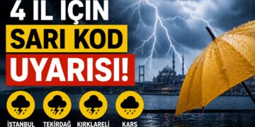 Meteoroloji alarm verdi: İstanbul dahil 4 ilde kuvvetli yağış bekleniyor Meteoroloji alarm verdi: İstanbul dahil 4 ilde kuvvetli yağış bekleniyor