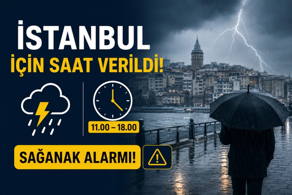 İstanbul'da Sağanak Alarmı! Meteoroloji ve AKOM Saat Vererek Uyardı Meteoroloji20 habermeydan